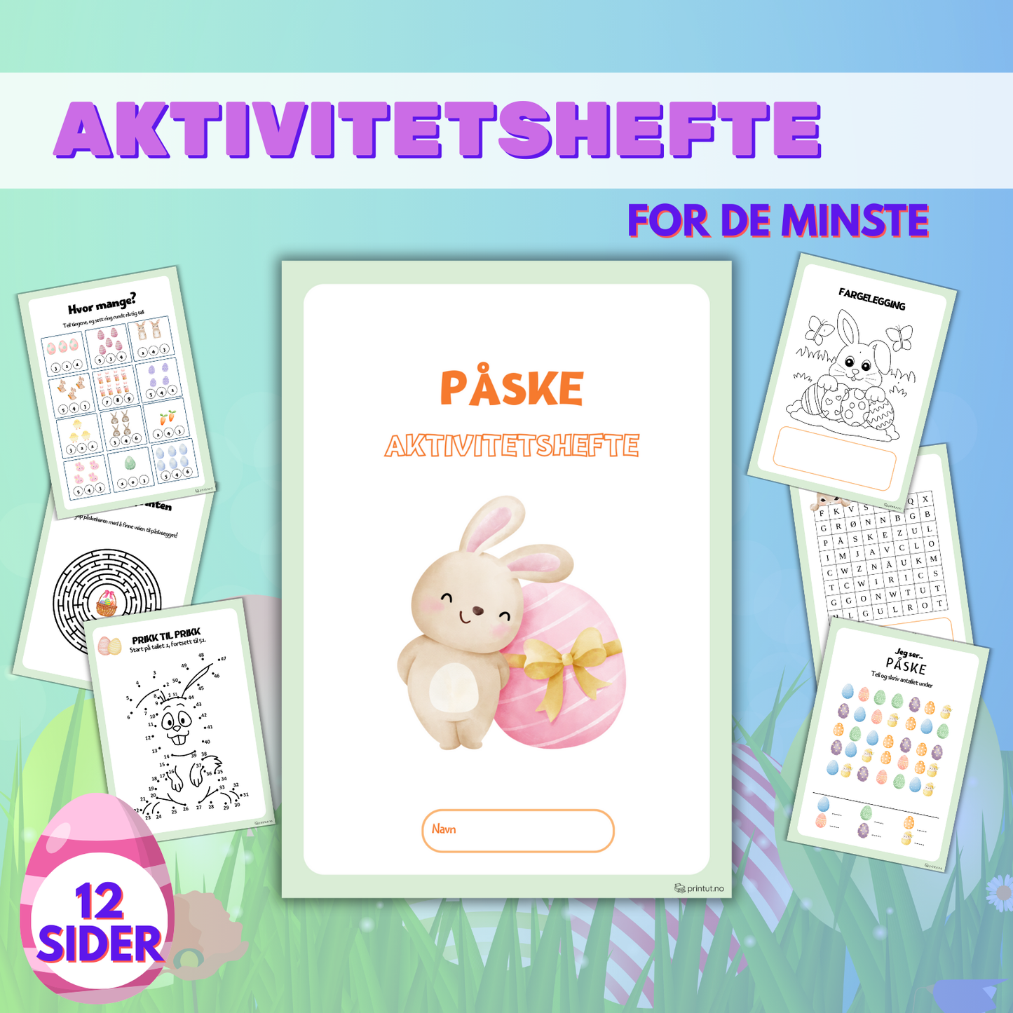 Påskehefte for de minste – Lek og læring i påsketid! 🐣🎨