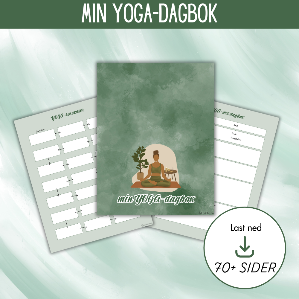 Yoga-dagbok - for yoga, meditasjon og velvære (PDF)