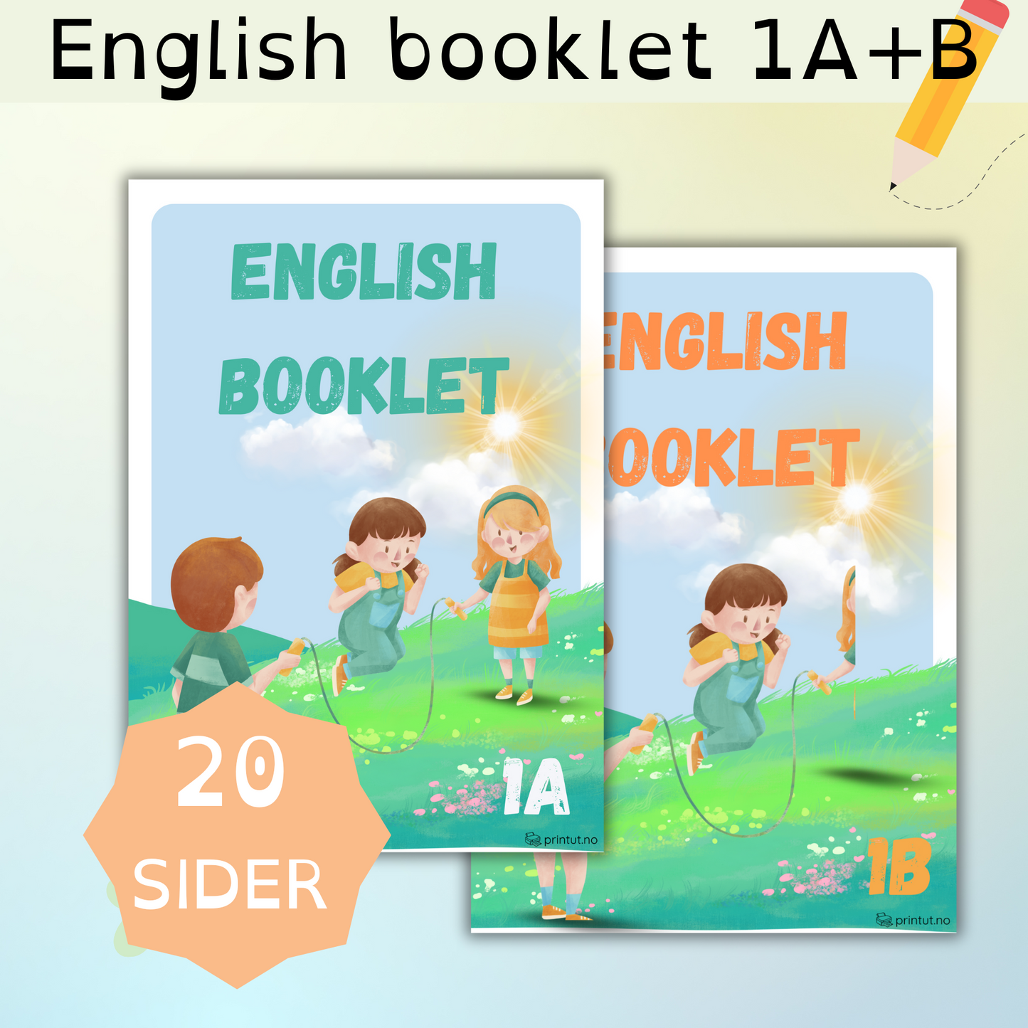 English booklet 1A+B | Grunnleggende engelsk for de yngste