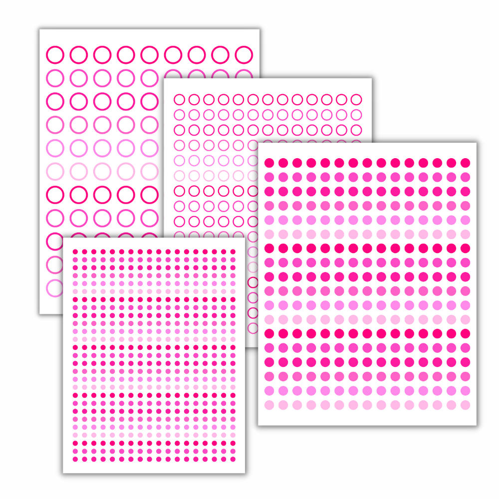 Rosa Klistremerker for Planleggere – 16-siders PDF til Utskrift