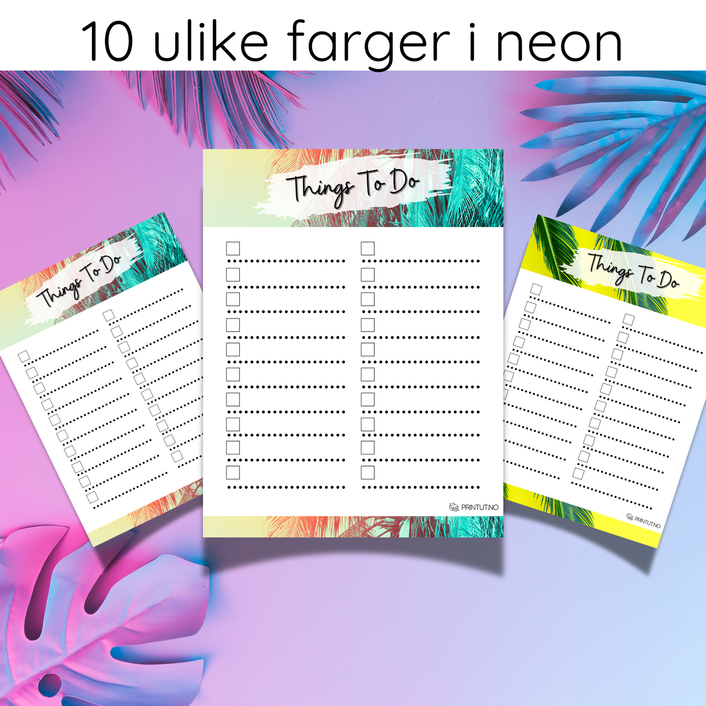 Huskeliste - Neon - GRATIS