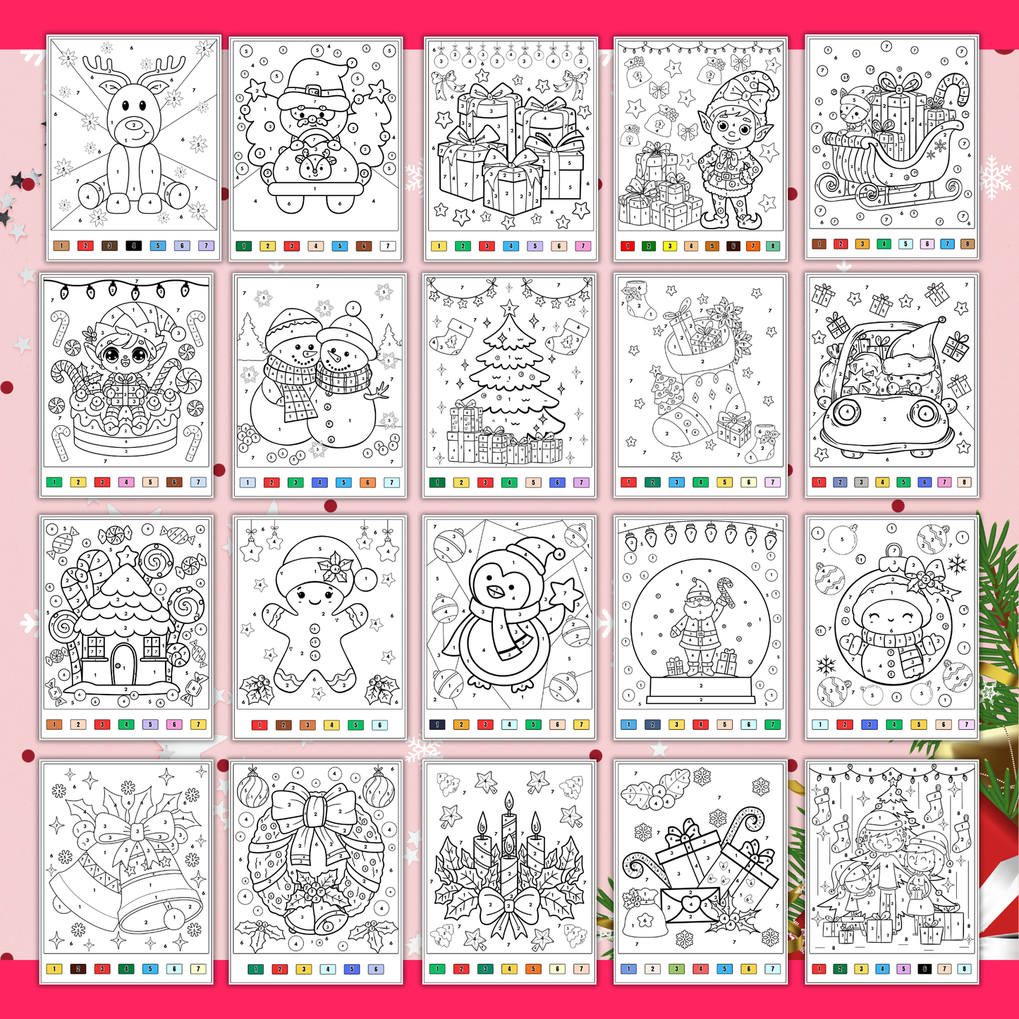 Jul-fargelegg etter nummer