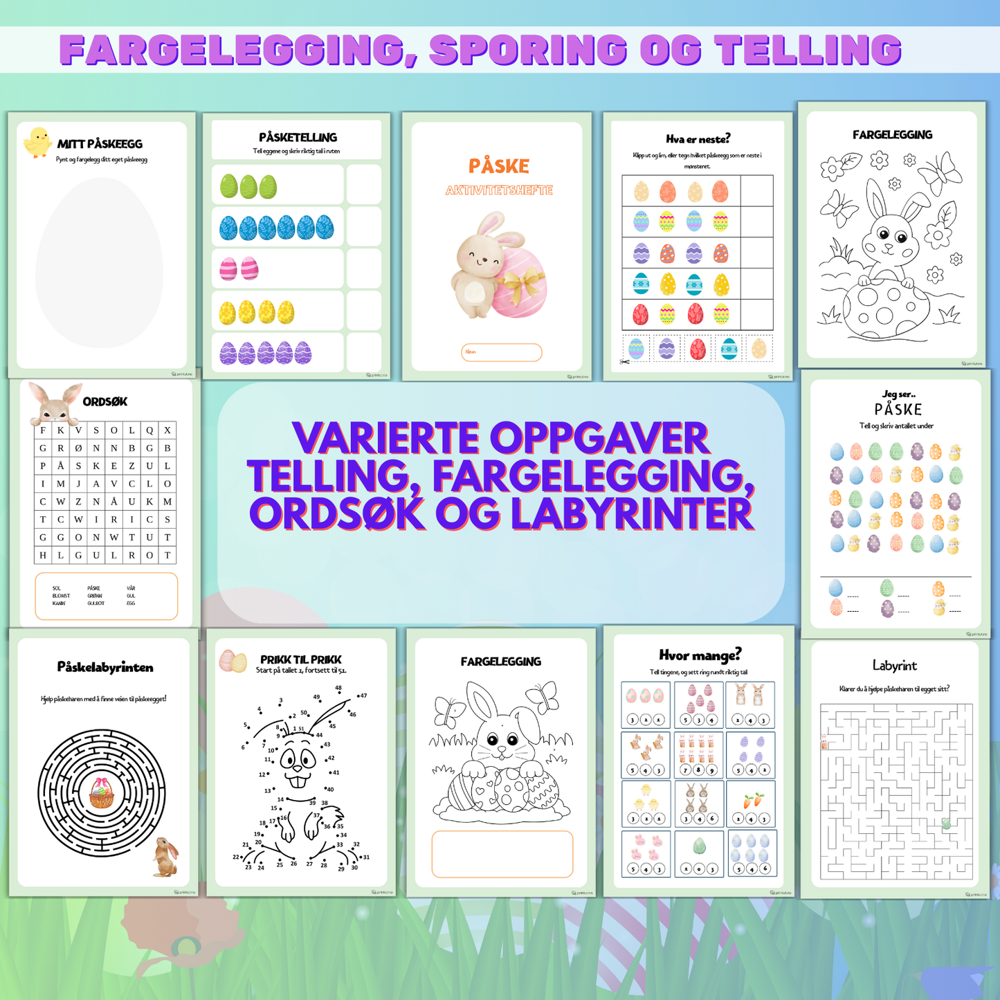 Påskehefte for de minste – Lek og læring i påsketid! 🐣🎨