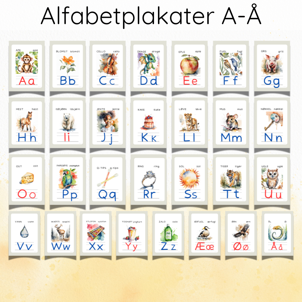 Alfabetplakater A-Å