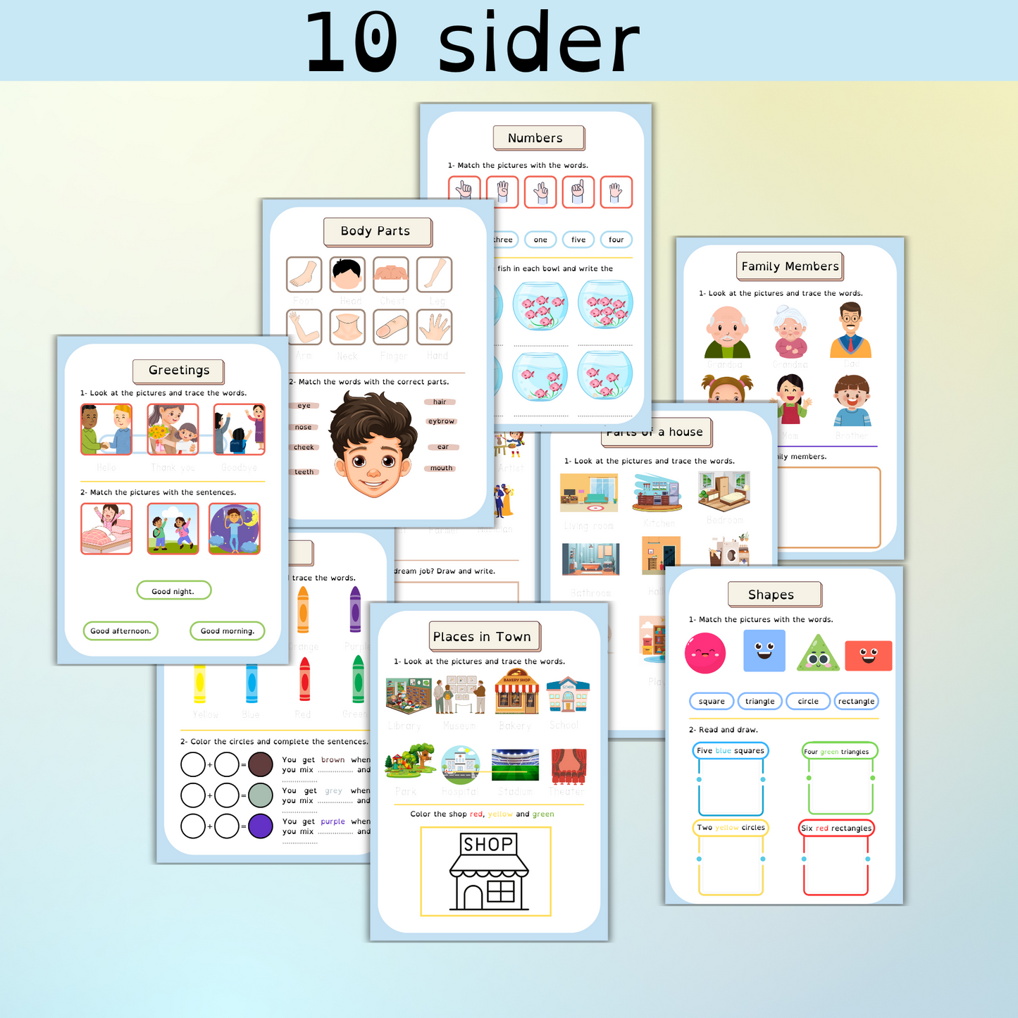 English Booklet – 1A | Grunnleggende engelsk for barn!