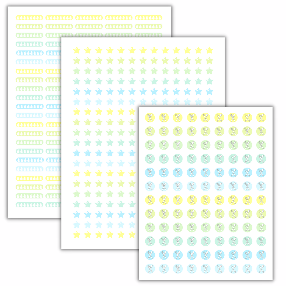 Klistremerker – Gule | Utskrivbare Planner Stickers (PDF)