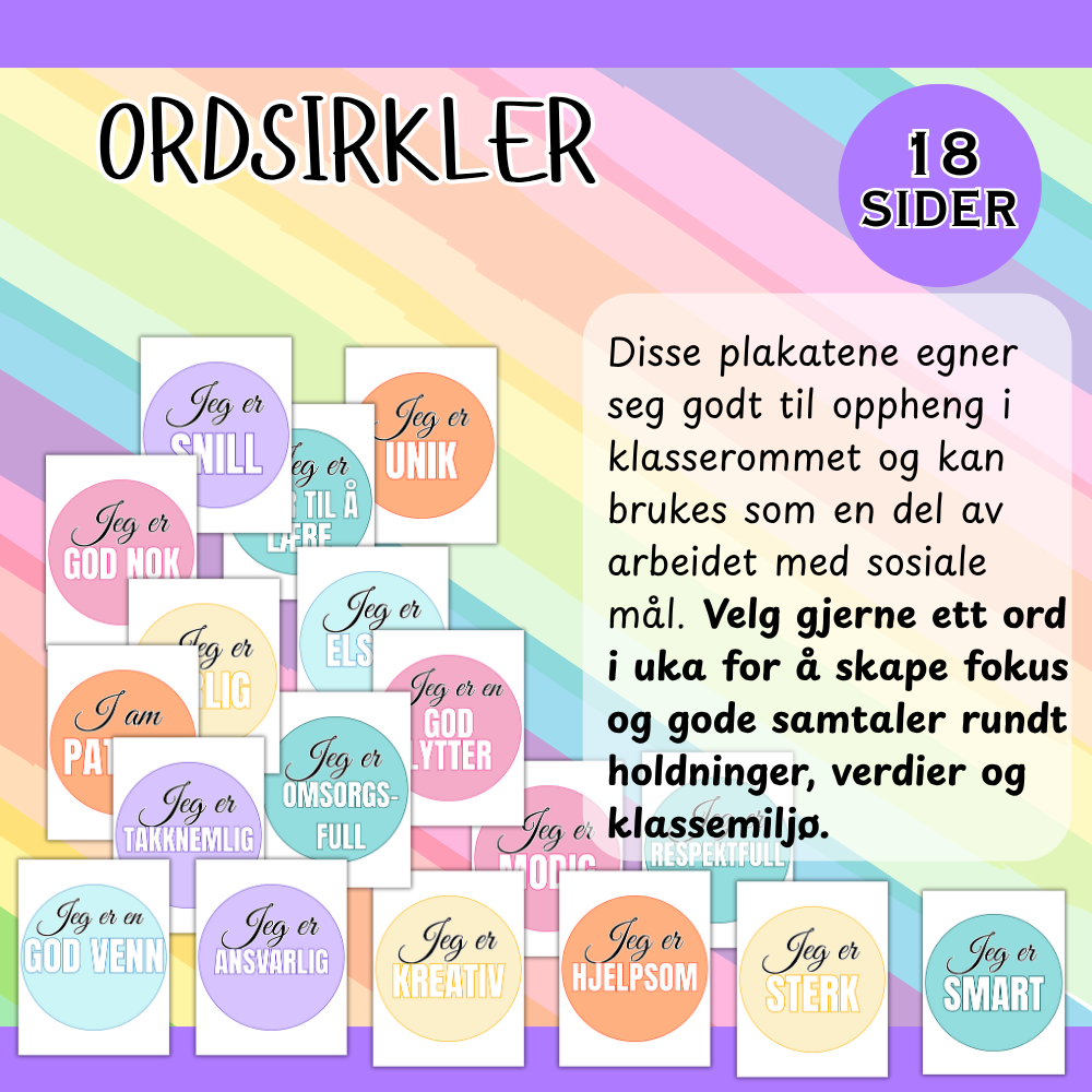 Stor dekorpakke til klasserom - 220+ sider