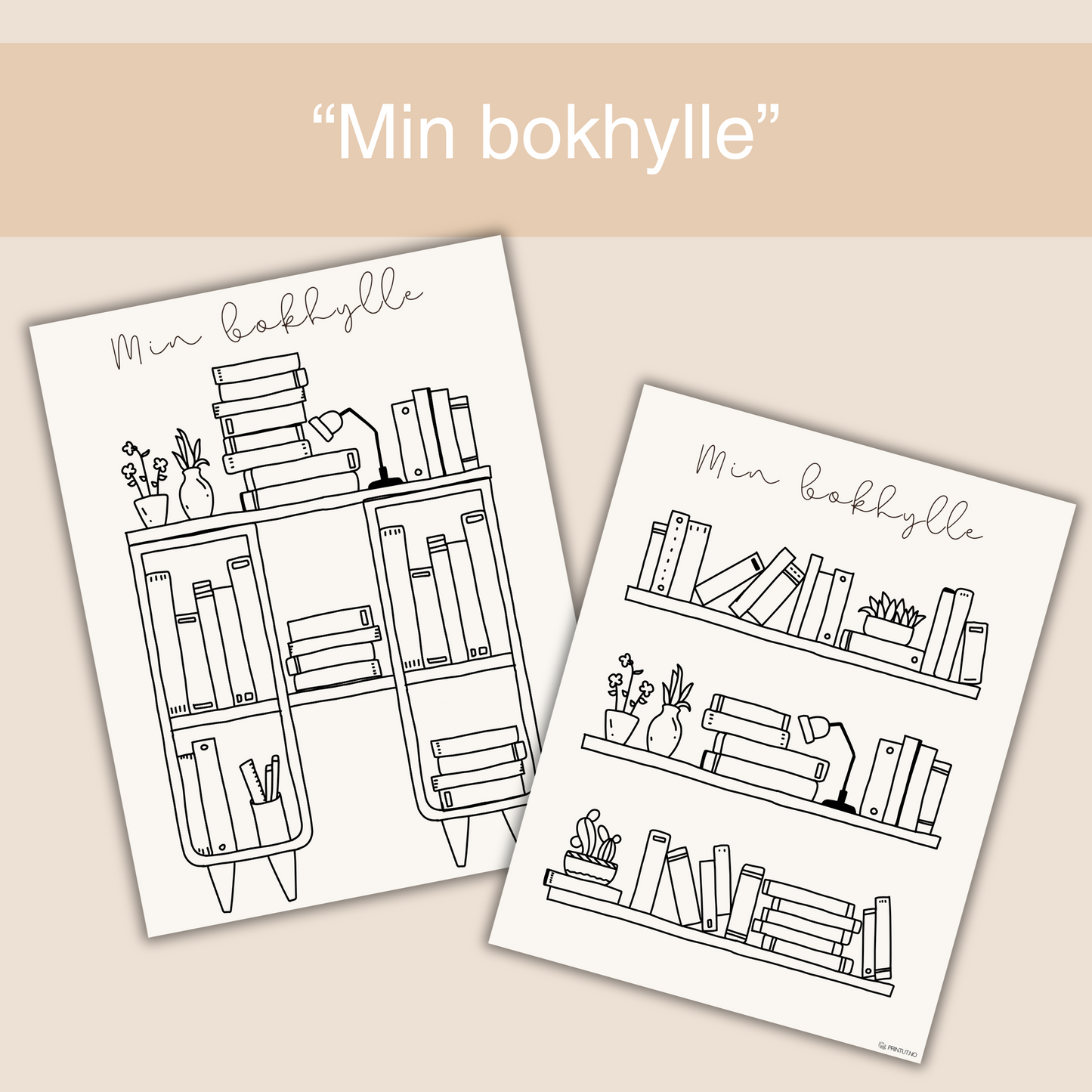 Leseplanlegger/dagbok beige | Hold oversikt over dine lesevaner
