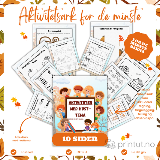 Aktivitetsark med høst-tema