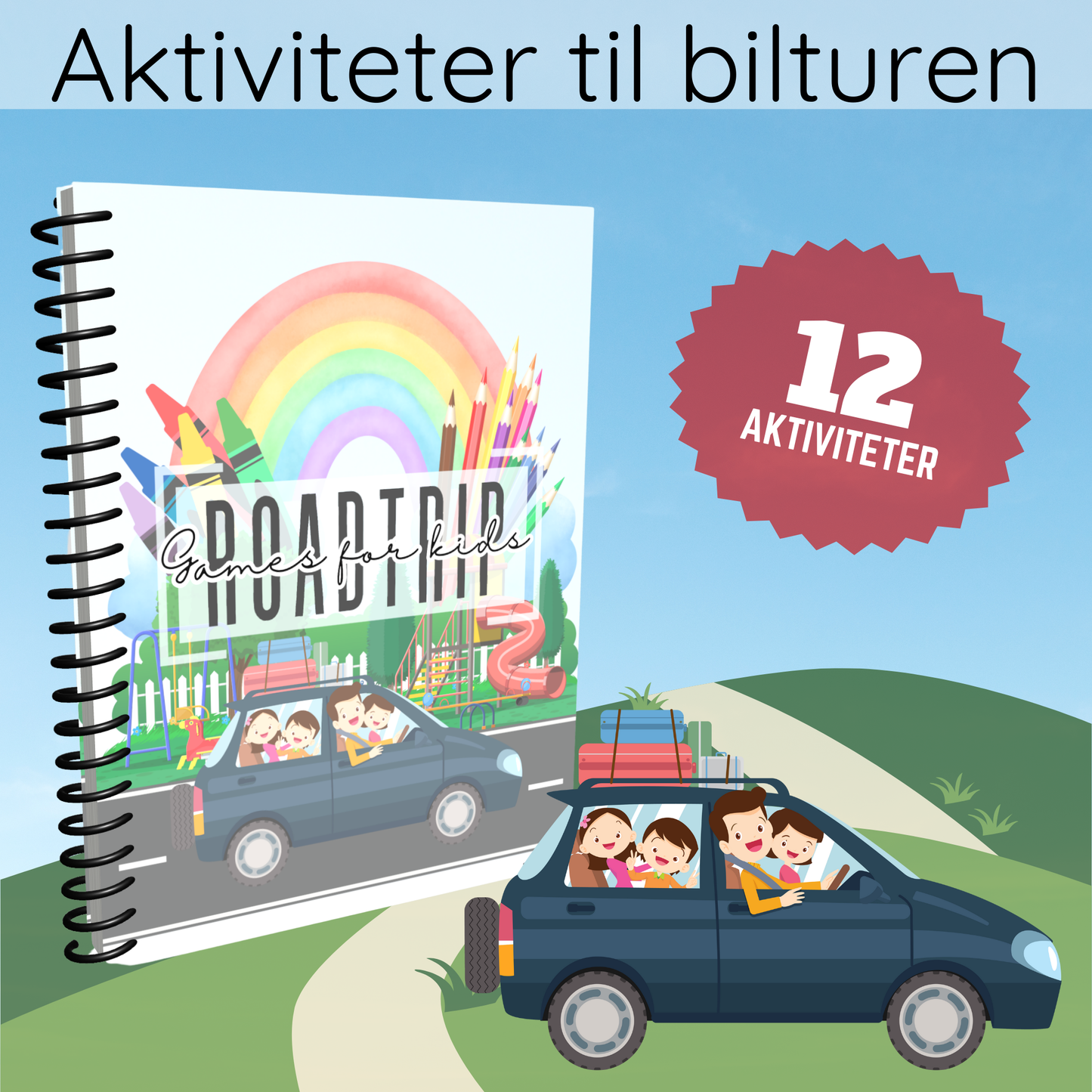 – 12 morsomme oppgaver og spill for barn på reise.
