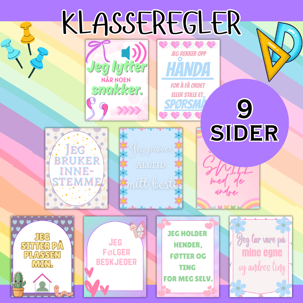 Stor dekorpakke til klasserom - 220+ sider