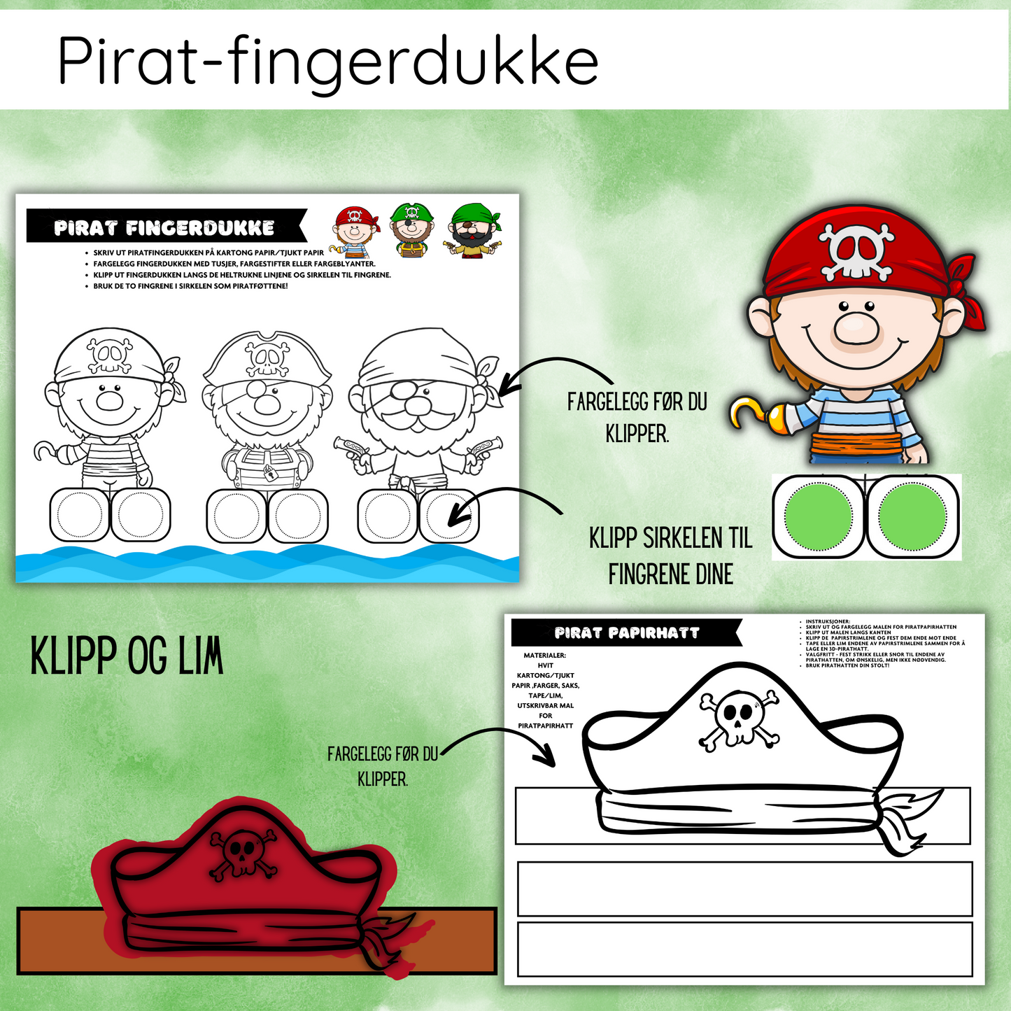 Klipp og lag din egen piratbukke