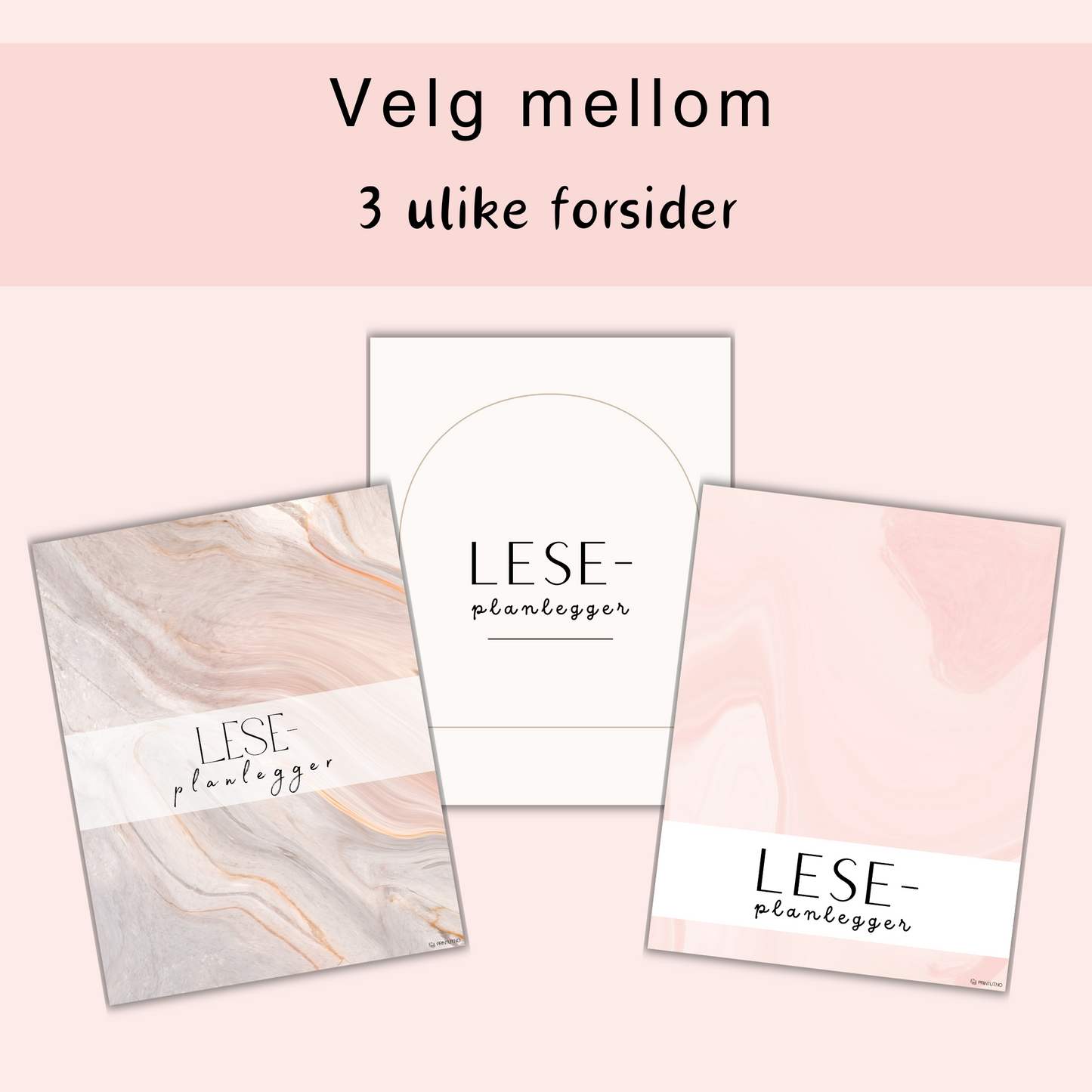 Eksempelside som viser en leseoversikt med plass til boktitler, forfattere og leseperioder.