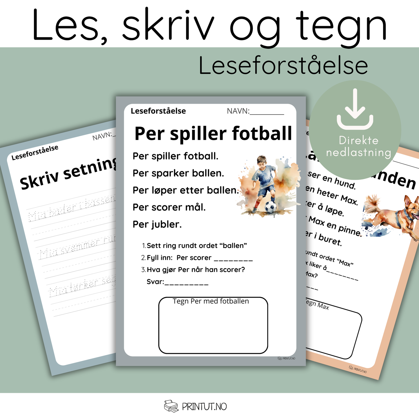 Lese, skriv og tegn -20 tekster