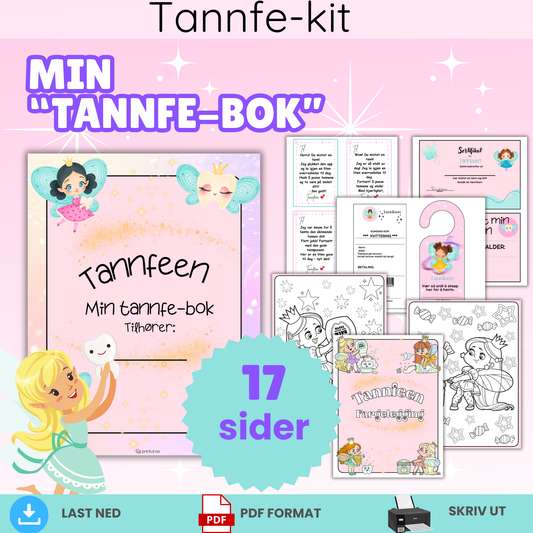 Min tannfe-bok - rosa