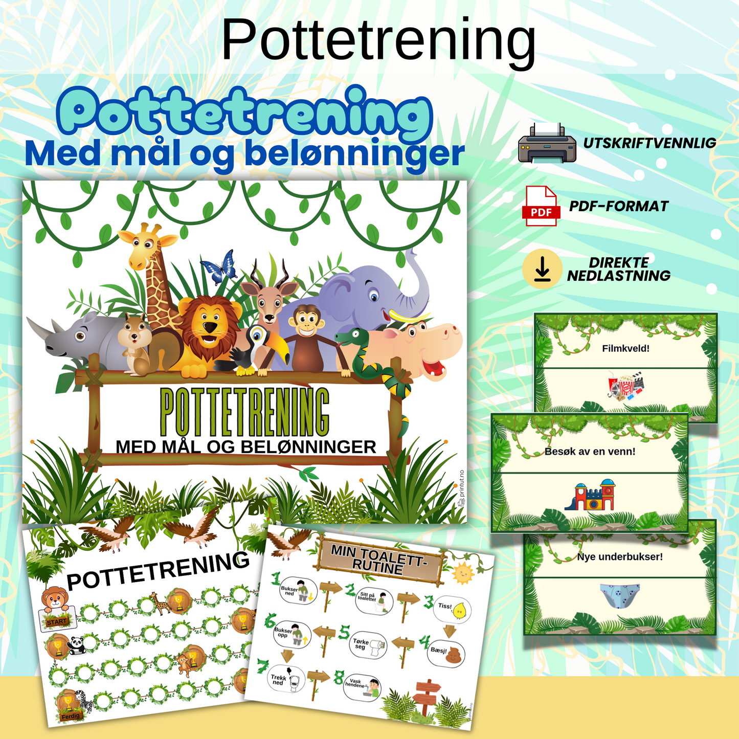 Pottetrening - belønningssystem