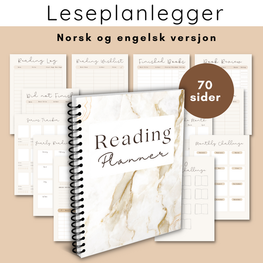 Leseplanlegger/dagbok beige