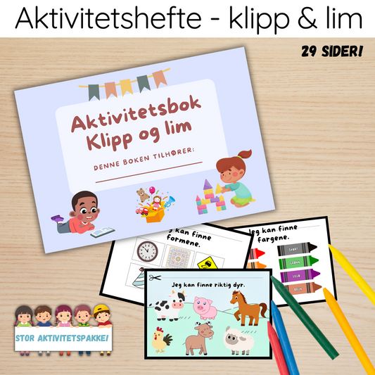 Aktivitetshefte - klipp og lim