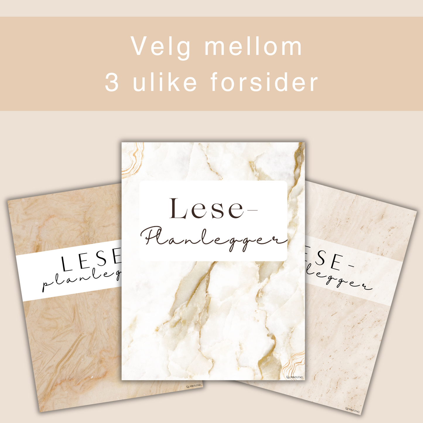 Leseplanlegger/dagbok beige