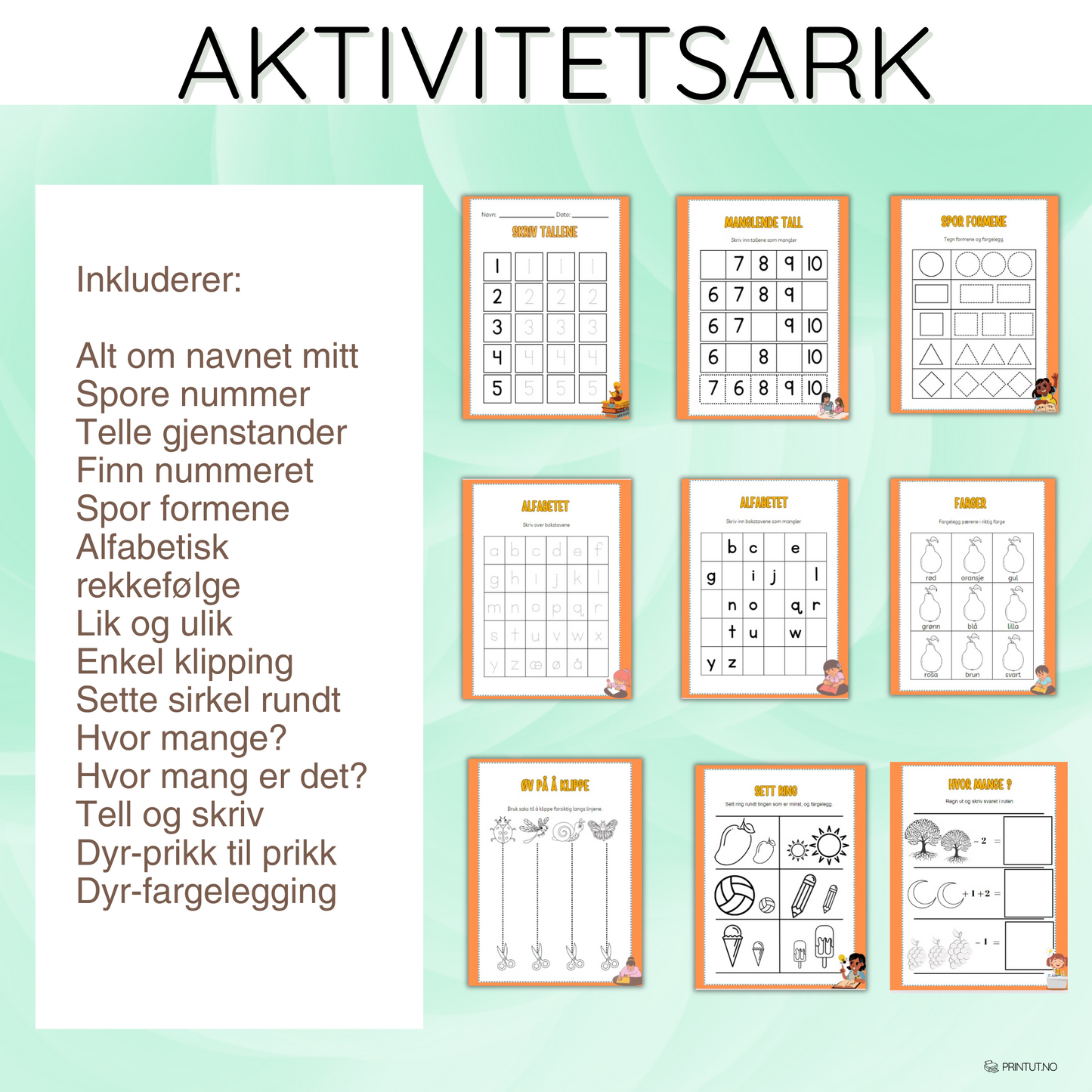 Aktivitetsark 50 sider - for de yngste