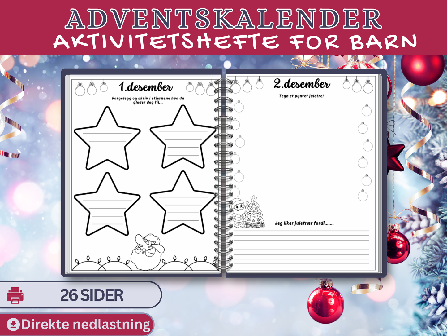 Min Adventstid – julekalenderhefte