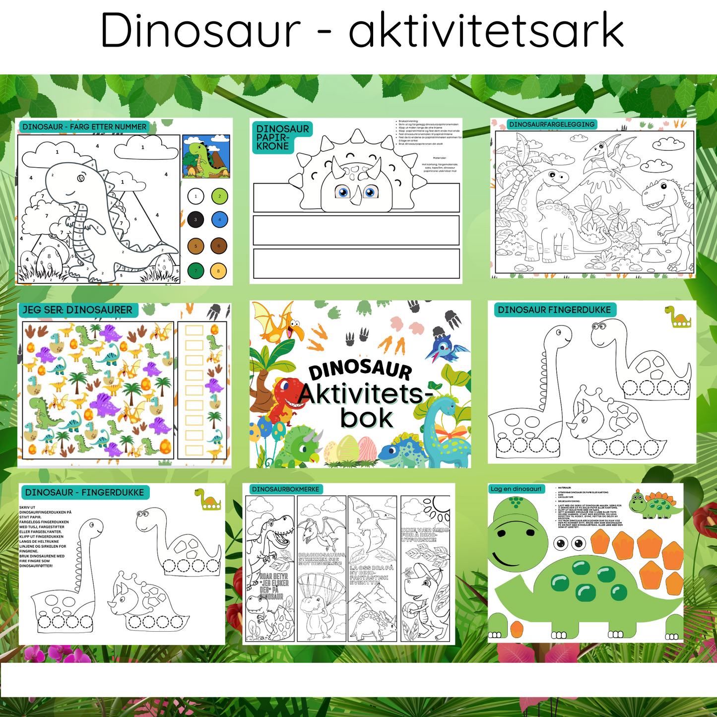 Aktivitetsbok dinosaur