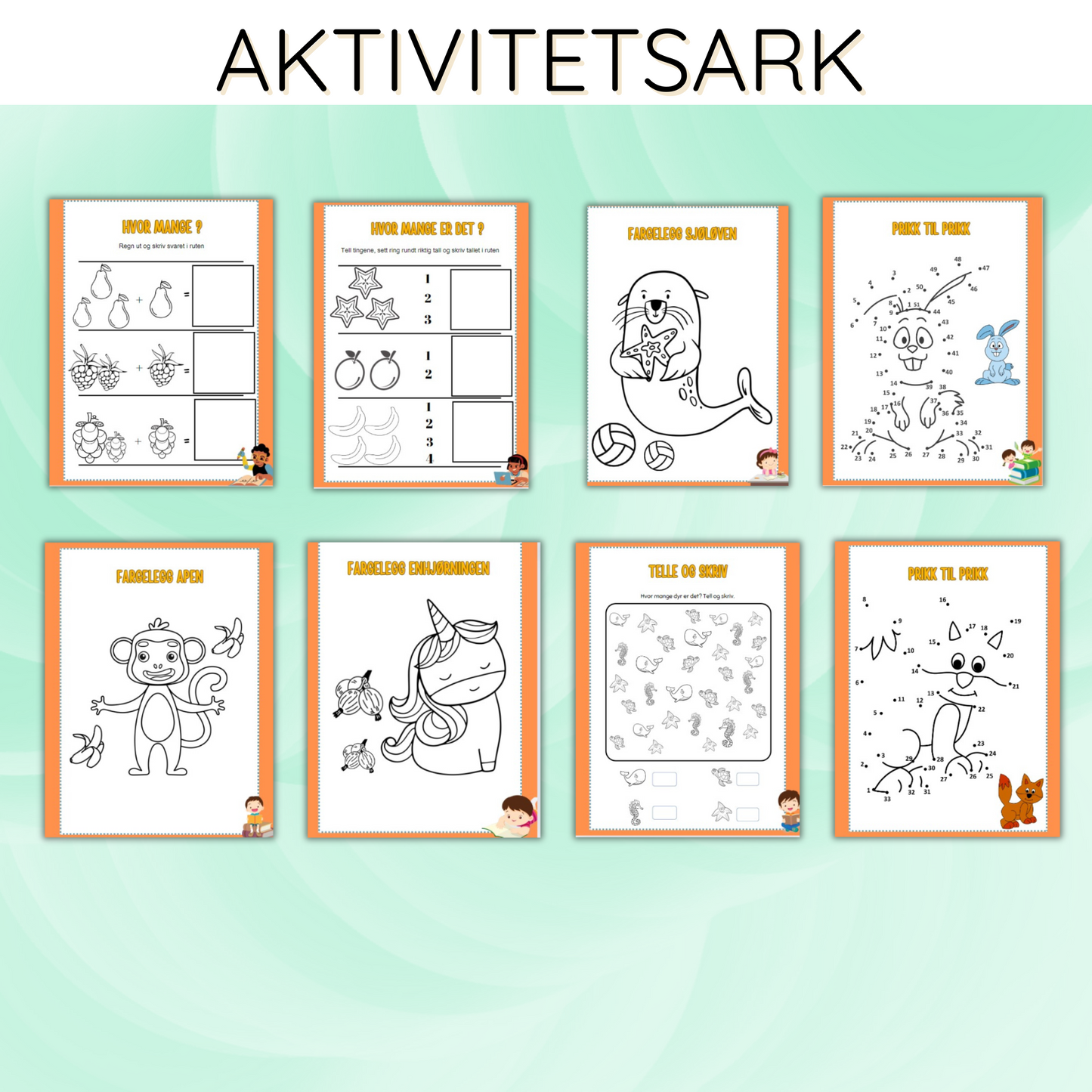 Aktivitetsark 50 sider - for de yngste