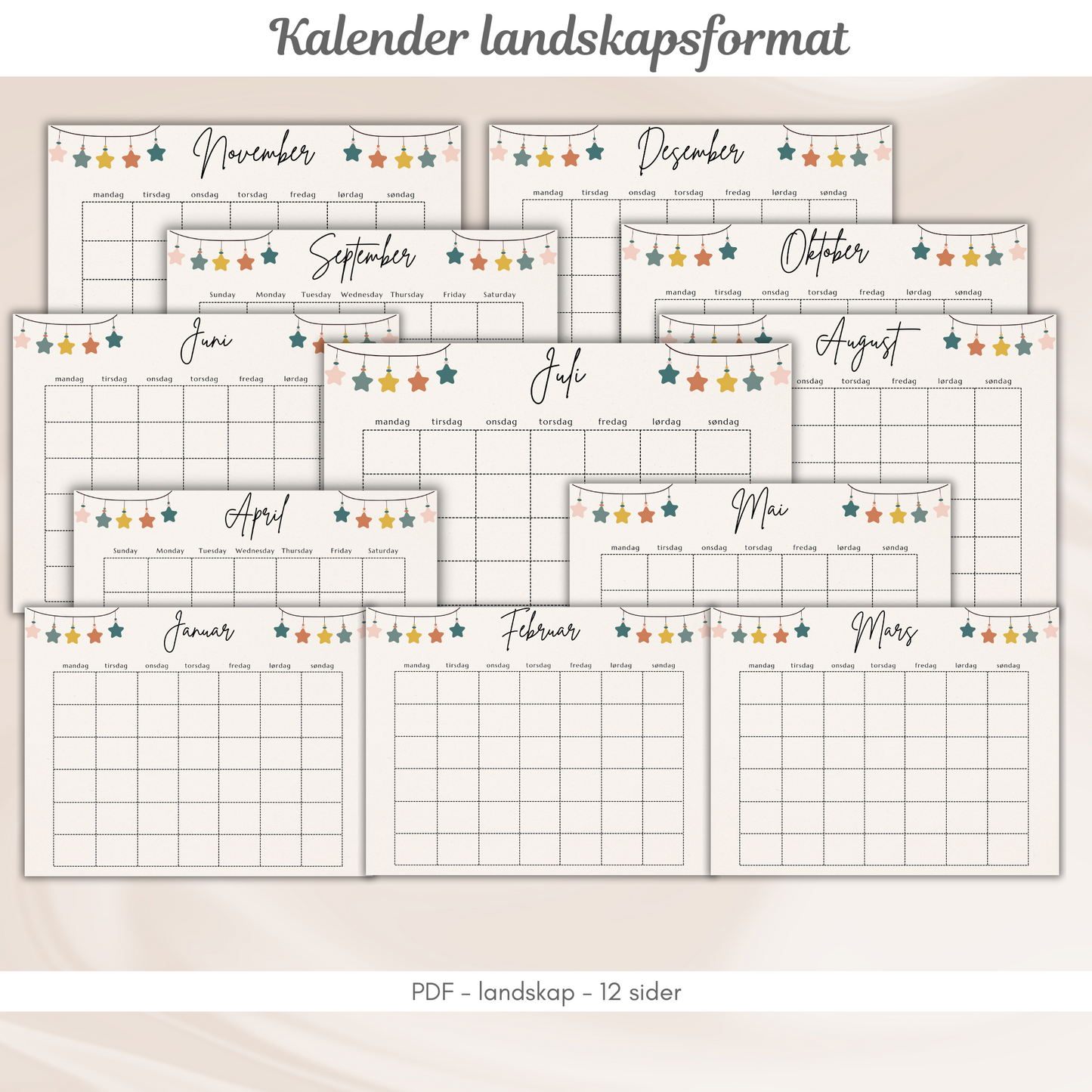 Babybok -  2 kalendere inkludert