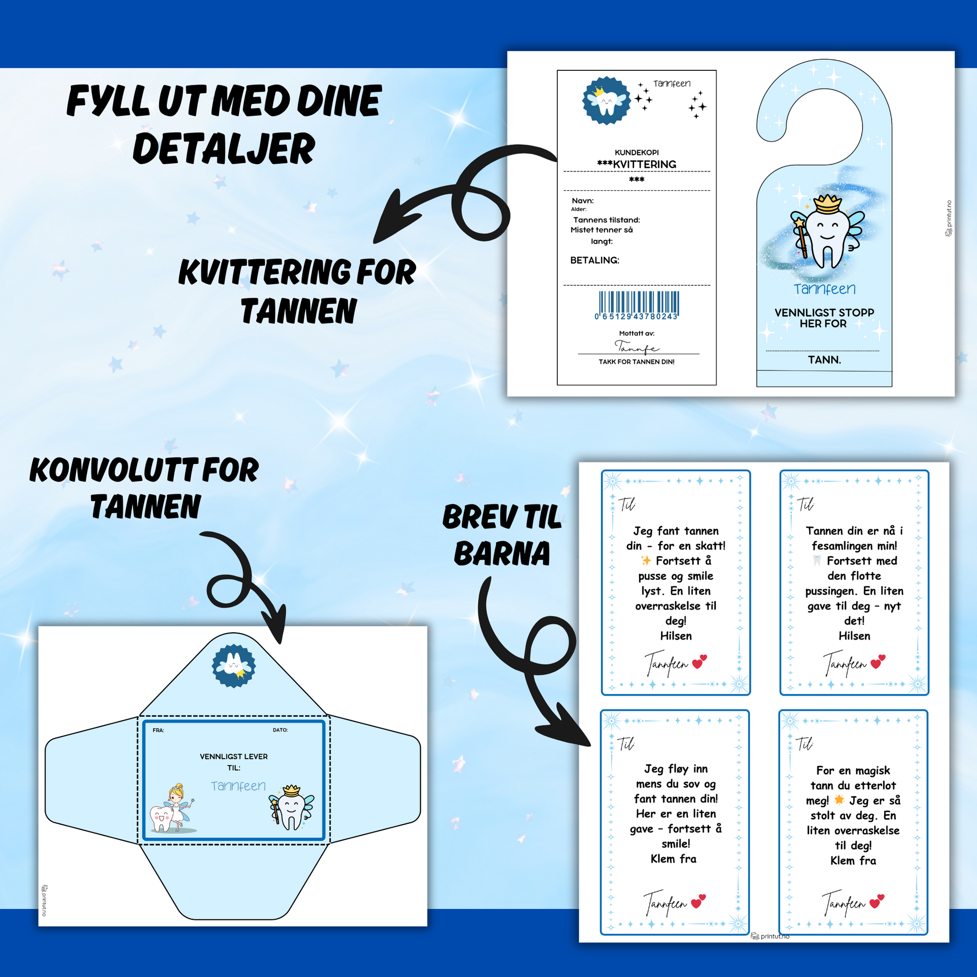 konvolutter til tannfeen