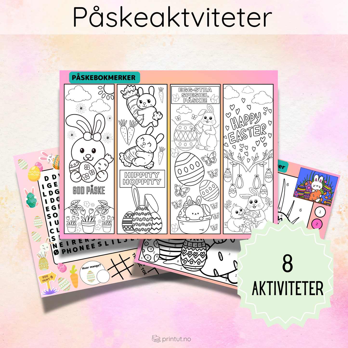 God påske-aktivitetshefte – fargerikt hefte med påskeaktiviteter for barn.
