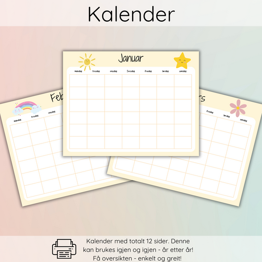 Kalender - gul