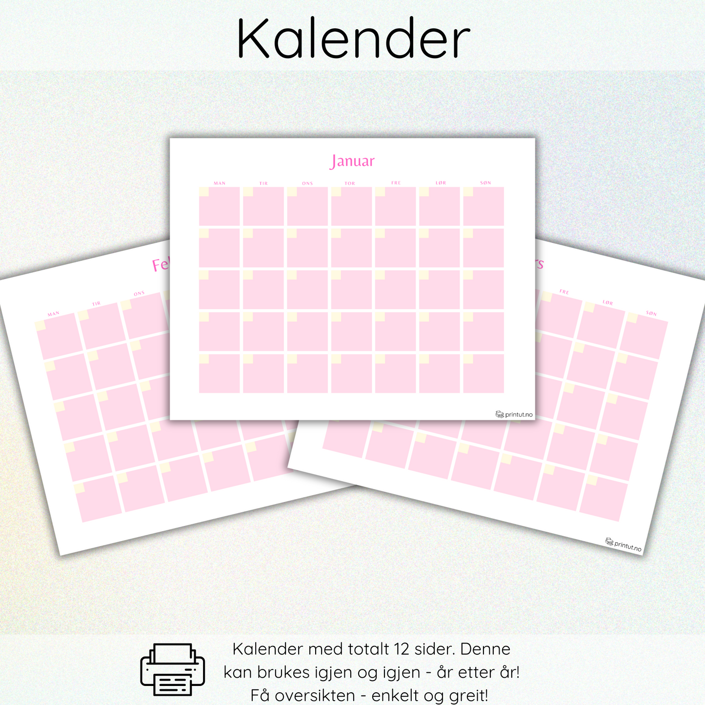 Kalender rosa