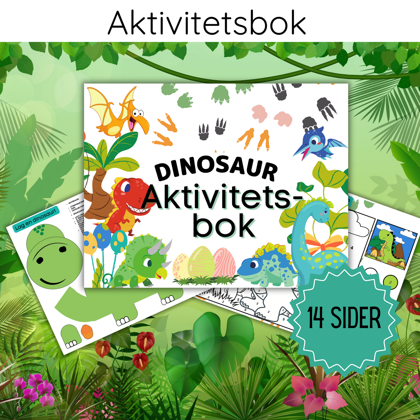 Aktivitetsbok dinosaur