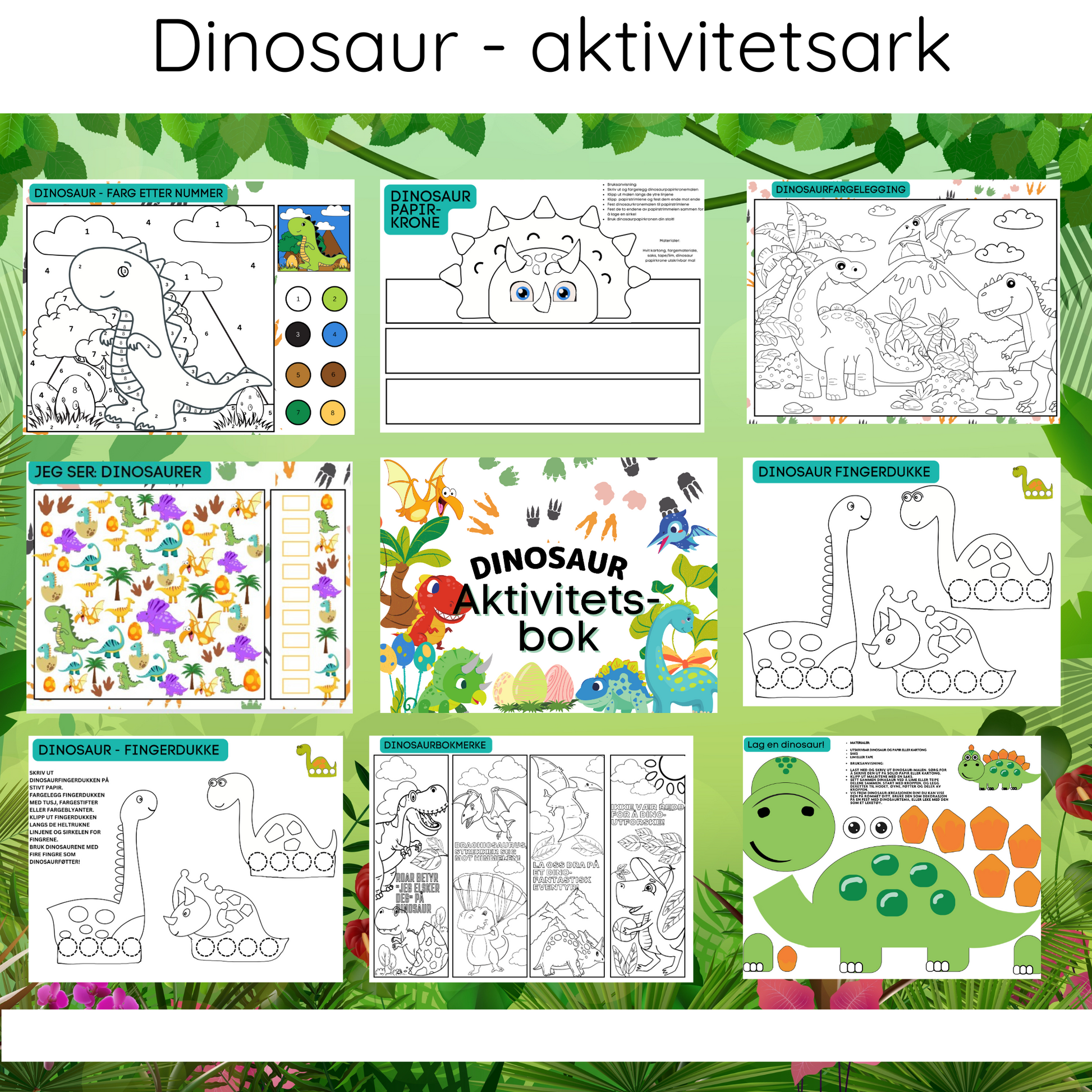 Oversikt over de forskjellige aktivitetene man kan gjøre