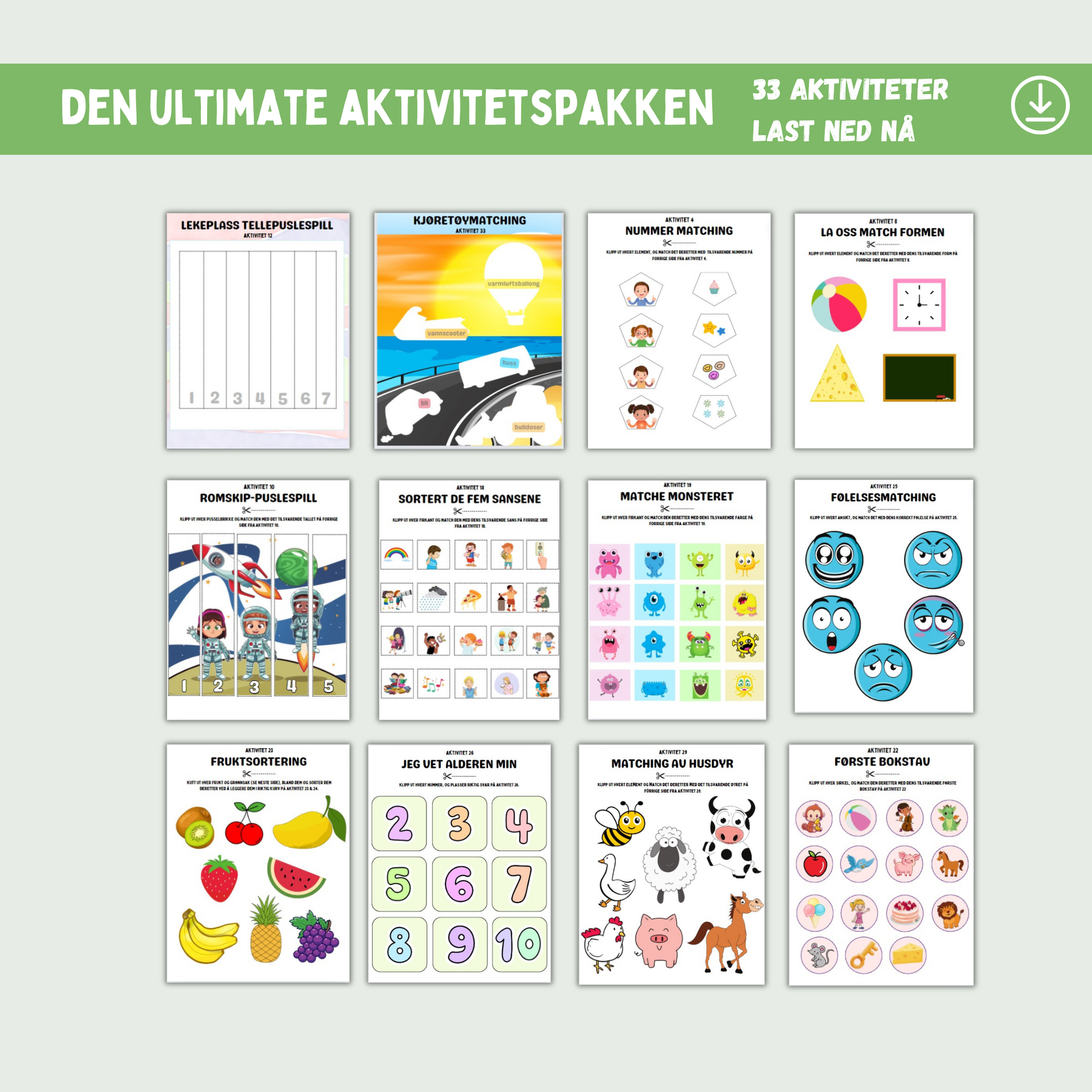 En kreativ oppgave som oppmuntrer barna til å tegne og fargelegge sine egne figurer.
