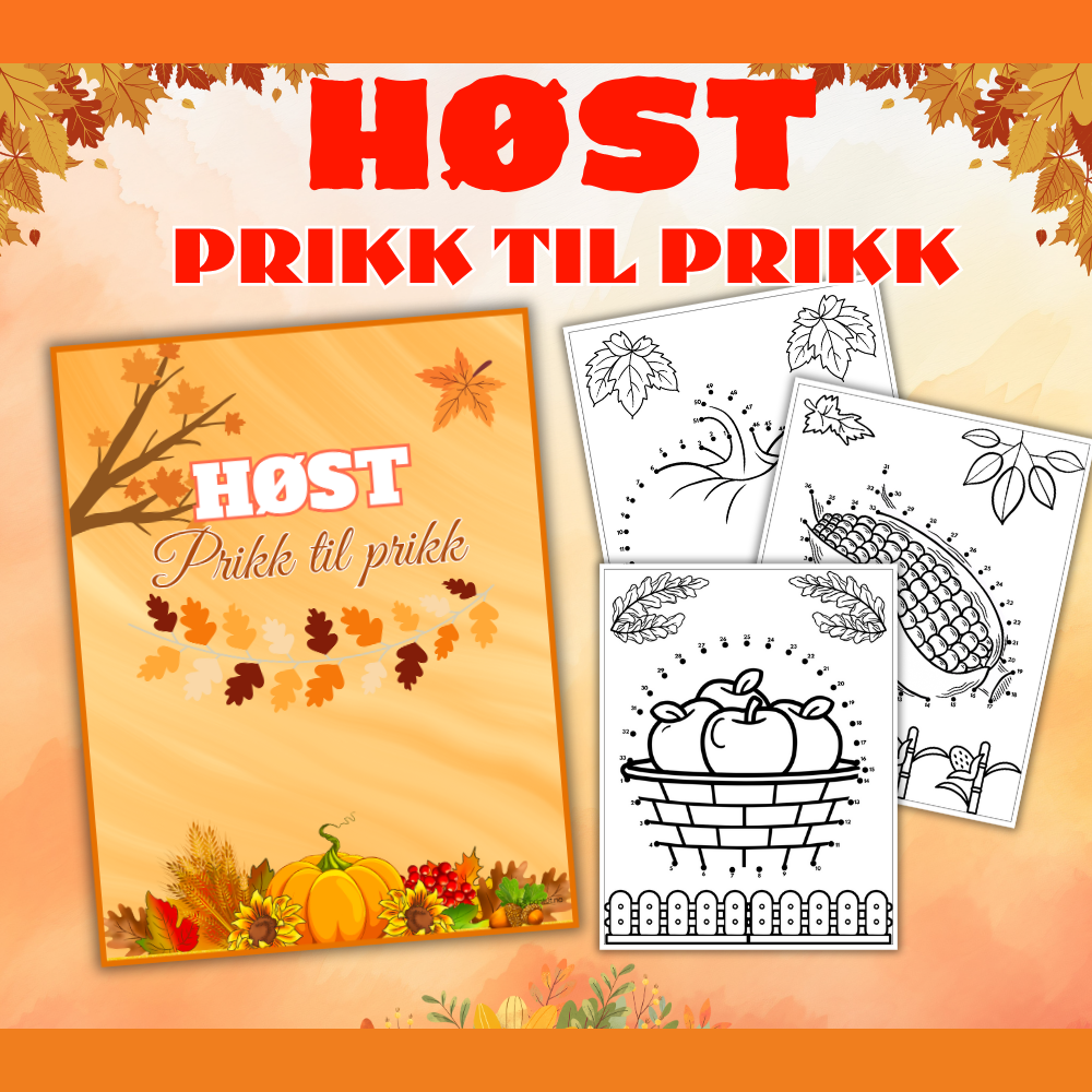 prikk til prikk med høstmotiv