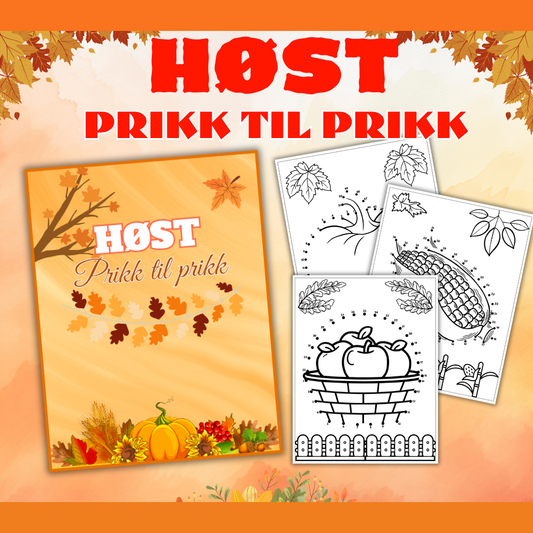 prikk til prikk med høstmotiv
